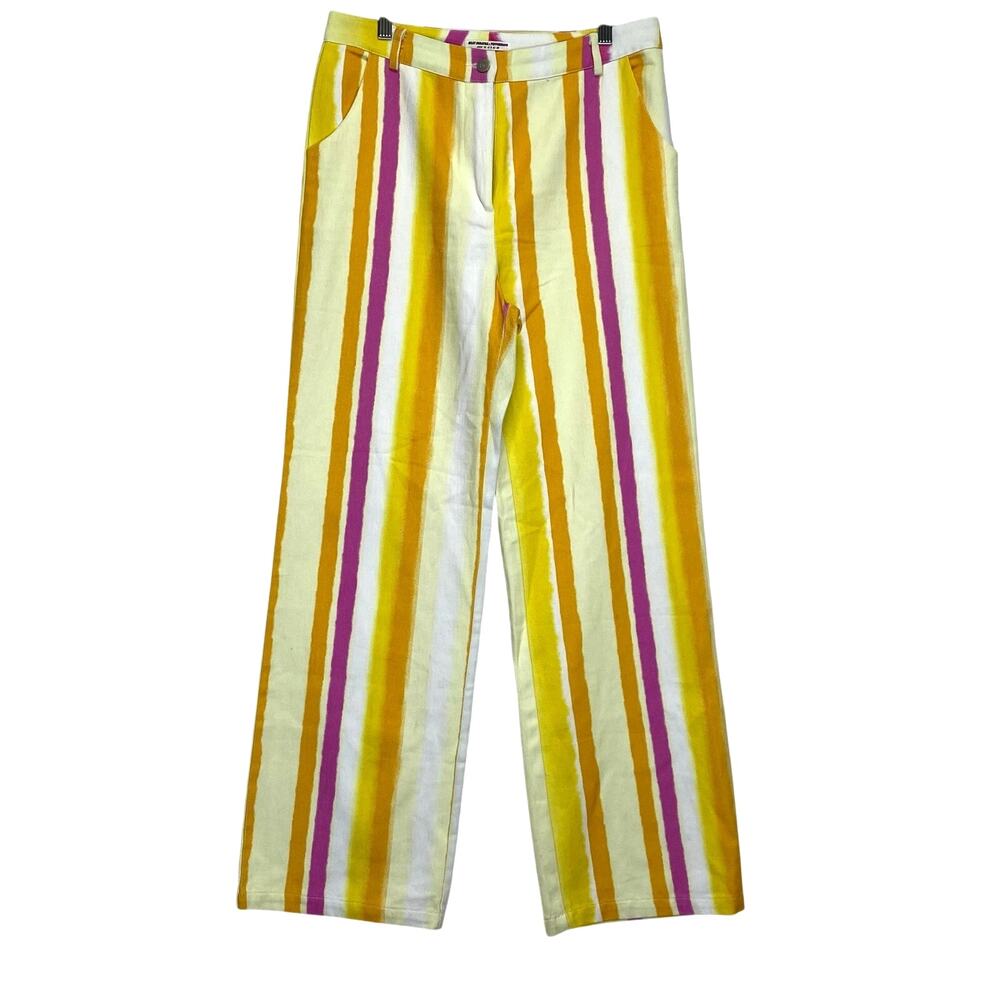 RILEY HUBATKA x PEPPERMAYO Estate Pants Sunset Stripe Sz 8 Summer Festival Boho